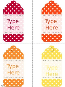 Teacher Appreciation Week Gift Tags Editable - Printable Labels For Classroom