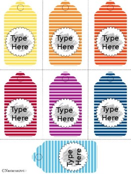 Editable Back To School Gift Tags For Students
