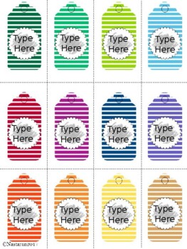 Editable Back To School Gift Tags - Name Tags - Labels Printable - Summer