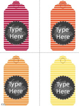 Teacher Appreciation Week Gift Tags Editable - Printable Labels For Classroom