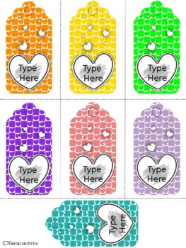 Editable Valentines Day Gift Tags For Teachers Students Parents Heart Labels