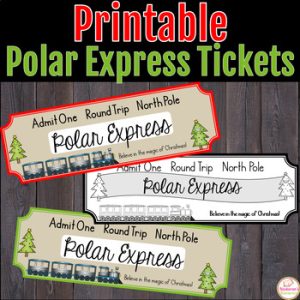 Free Polar Express Tickets Printable