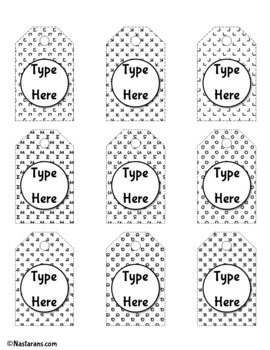 Editable Teacher Appreciation Week Gift Tags - Name Tags - Labels Printable