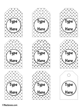 Editable Student Desk Name Tags Black and White Desk Name Plates Welcome Back