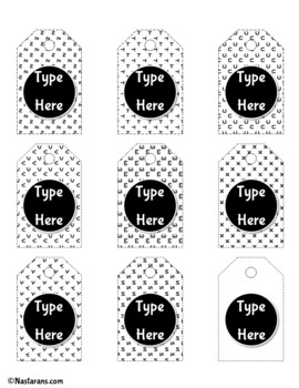 Editable Student Desk Name Tags Black and White Desk Name Plates Welcome Back