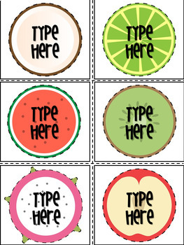Editable Fruits Labels-Printable