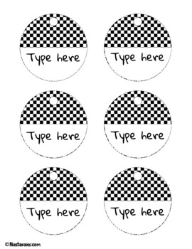 Editable Student Desk Name Tags | Black and White Desk Name Plates Welcome