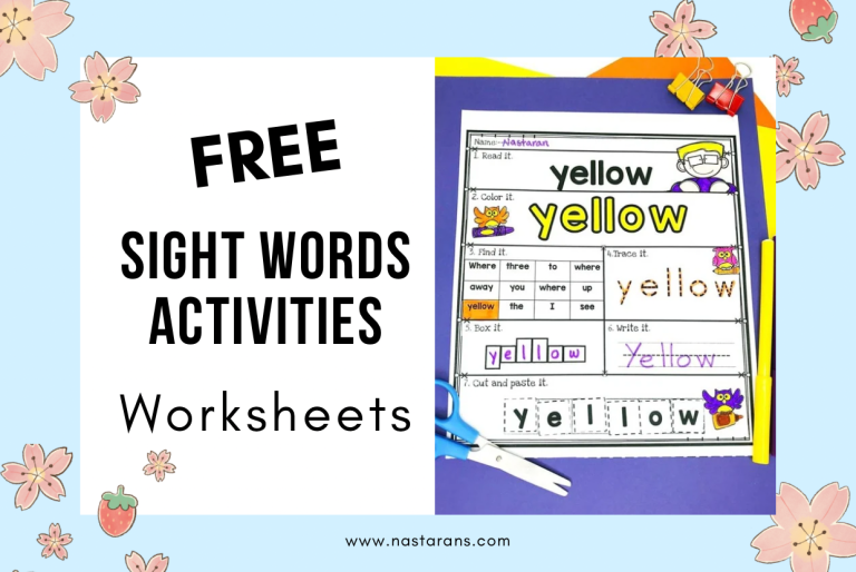 Free Printable Sight Words Worksheets