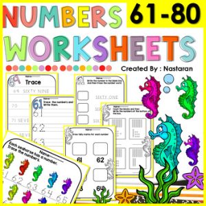 Numbers 61-80 : Numbers To 80 Worksheets