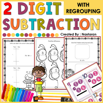 Double Digit Subtraction With Regrouping Worksheets