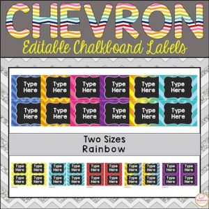Editable Labels | Teacher Toolbox Labels | Rainbow Bright Classroom Decor