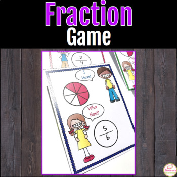 3rd Grade Fractions Game - I have! Who Has?