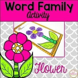 Word Work Activities-Word Families Worksheets Worksheets{Flower}