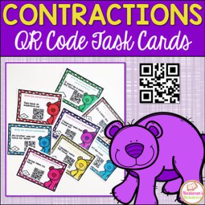 Contractions Activities Task Cards:QR Code