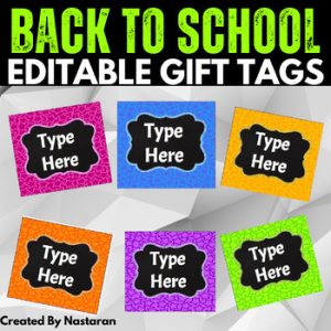 Editable Labels-Chalkboard and Stars Labels