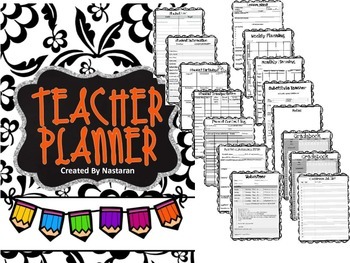 Teacher Planner Editable Floral