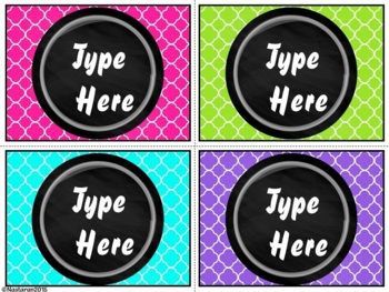 Teacher Toolbox Labels Editable Classroom Supply Tags Bright Classroom Decor