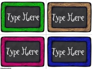 Editable Labels-Chalkboard Wood Frame Labels