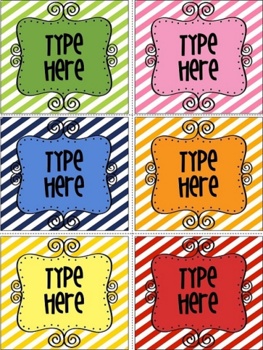 Editable Labels | Teacher Toolbox Labels | Rainbow Classroom Decor