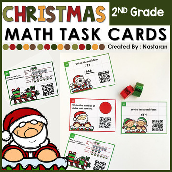 Christmas Activities 2nd Grade : Christmas QR CODE Math Task Cards