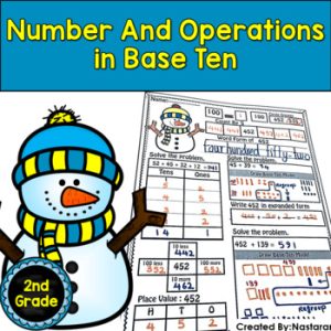 2nd Grade Math Worksheets-Number and Operations in Base Ten