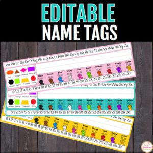 Student Desk Name Plates Alphabet Desk Name Tags EDITABLE First Day Of School