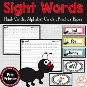 Sight Word Flash Cards Pre-Primer