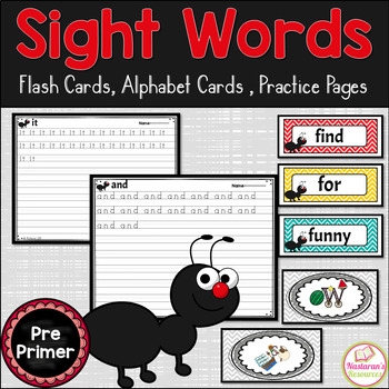 Sight Word Flash Cards Pre-Primer