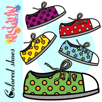 Free Colored Shoes Clipart