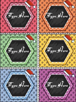 Editable Christmas Labels  -  Santa Hat Gift Tags Printable Template