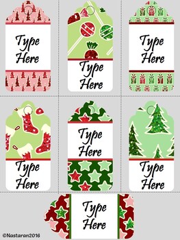 Editable Christmas Gift Tags Printable