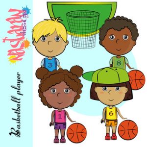 Basketball Kids Clipart