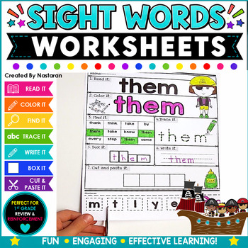 Sight Words First Grade Worksheets +Assessment