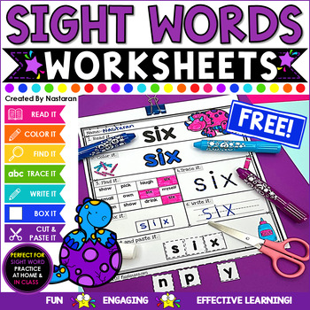 Free Sight Words Worksheets - Sight Word Practice Pages