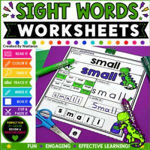 3rd Grade Sight Words Worksheets+Assessment