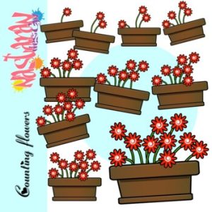 Counting Clip Art - Flowers Clipart