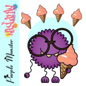 Free Purple Monster Clipart