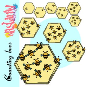 Counting Clip Art -Bees Clipart
