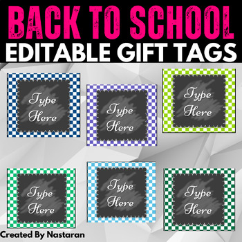 Editable Labels - Blue and Green Labels