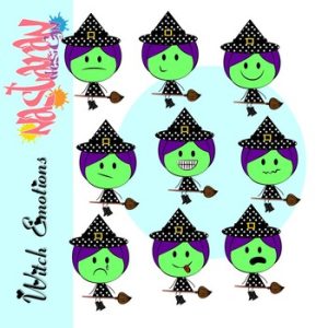 Emotions and Feelings Clip Art-Witch Clipart