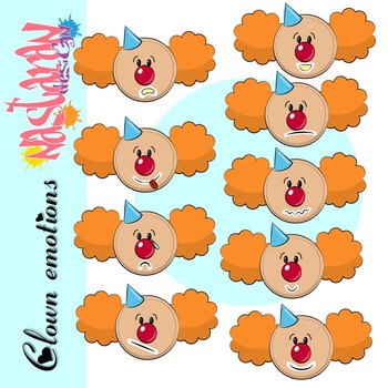 Emotions and Feelings Clip Art-Clowns Clipart