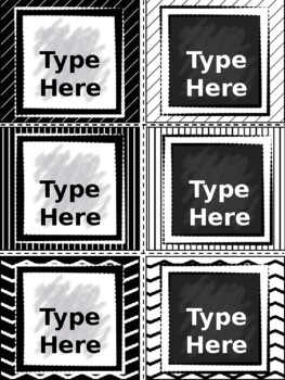 Editable Labels - Black and White Labels