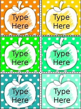 Editable Labels - Apple Labels