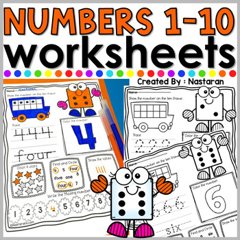 Numbers 1-10 Worksheets For Kindergarten - Kinder Math