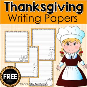 Thanksgiving Writing Papers With Lines