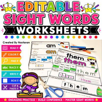 Sight Words Worksheets + Assessments - Massive Bundle