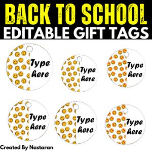 Editable Emoji Gift Tags