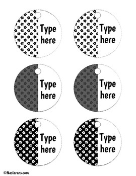 Teacher Toolbox Labels Editable Classroom Supply Tags Black and White Decor
