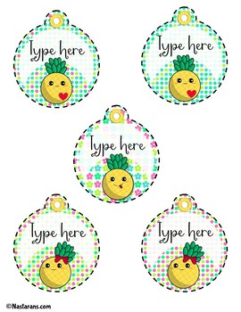 Editable Gift Tags Tropical