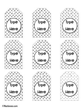 Editable Teacher Appreciation Week Gift Tags - Name Tags - Labels Printable